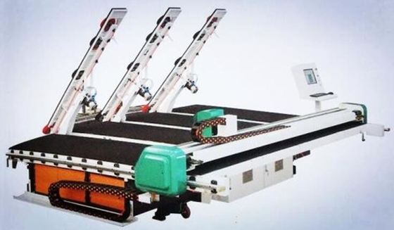 China Máquina integrada del corte del vidrio del CNC, cortadora de cristal de forma con los brazos de cargamento proveedor